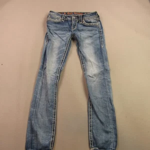 Rock Revival Jeans Womens 28X30 Denim Pockets Blue Casual Skinny Outdoors - Picture 1 of 13