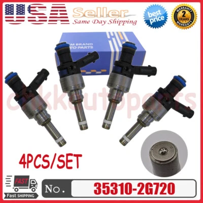 Juego de 4 inyectores de combustible 35310-2G720 para Kia Optima Sportage 2,0 L Turbo 2011-2015 Foto 1 de 4