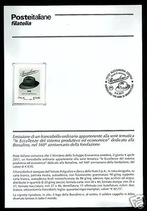 Italia Repubblica 2017 - Borsalino - bollettino : tirat. 2799 es. numerati - Picture 1 of 1