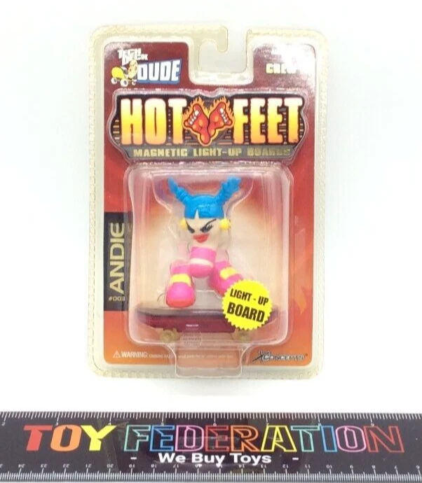 Tech Deck Dude Crew 2 Hot Feet Magnetic Light up Boards Barbie 2002