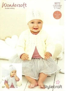 STYLECRAFT 9272 CARDIGAN  & HAT BABY TODDLER  Knitting Pattern DK  Birth-7 years - Picture 1 of 4