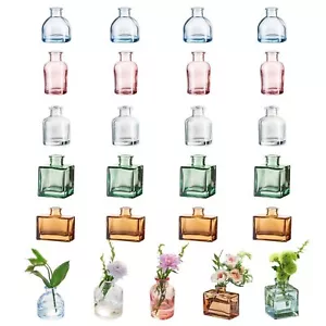 Mini Bud Vases For Centerpieces Colored Small Flower Vase Set Of 20 Cute Tiny G - Picture 1 of 7