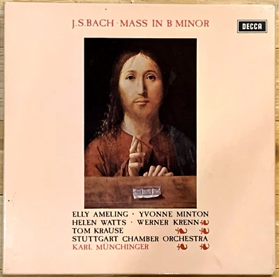 SET 477/8 Bach Mass in B minor ELLY AMELING KARL MUNCHINGER Decca UK 2 LP Box NM - Image 1 of 4