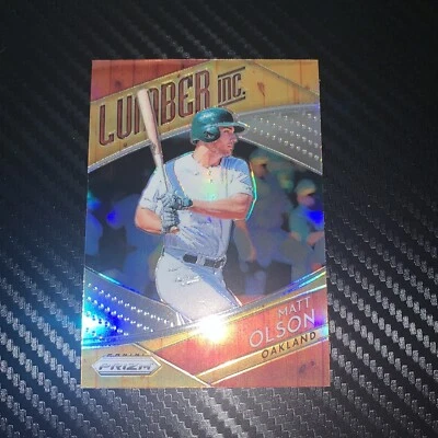 2019 Prizm Lumber Inc. #8 Matt Olson NM-MT Oakland Athletics - Silver Holo - Image 1 of 2