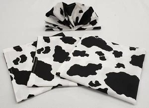 Black & White Cow Spots Cloth Napkins - Picture 1 of 1