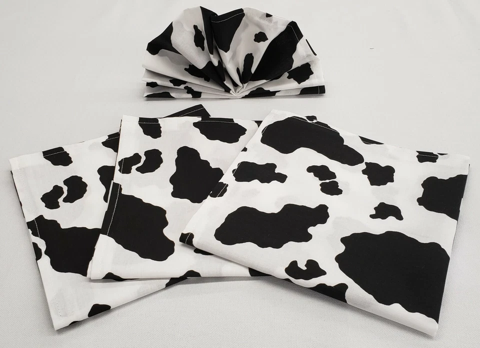 Black & White Cow Spots Cloth Napkins - Image 1 of 1