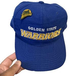 De Colección Años 90 Starter Script Snapback Sombrero Azul Golden State Warriors Lana Raro - Imagen 1 de 22