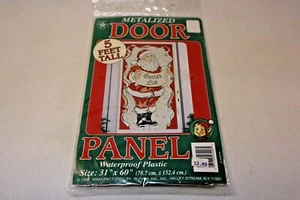 Vintage Bleyer Metalized Santa's List Door Panel Cover 31" x 60" Waterproof  - Picture 1 of 3