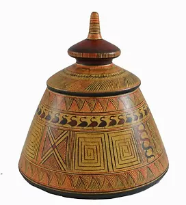 Minoan Pottery Pyxis - Geometric Period Design - Jewellery Box - Ancient Crete - Picture 1 of 3