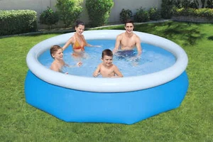 Oberirdischer 10 Fuß x 30 Zoll runder Pool Filter Pumpe Schlauch, blau Hauswasser - Bild 1 von 10
