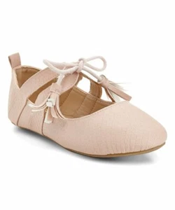 Scarpe basse Eddie Marc Little Girls nappa cravatta tipo balletto - rosa - taglia 2 - Foto 1 di 1