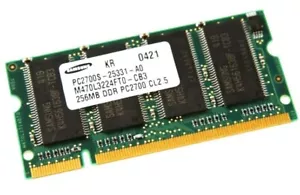 Samsung PC2700S DDR-333 256MB Ram SODIMM NON-ECC Laptop Memory M470L3224FT0-CB3 - Picture 1 of 1