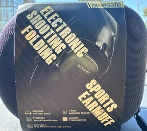 Awesafe sport electronic earmuffs shooting &noise reduction (GREEN) - Picture 1 of 7
