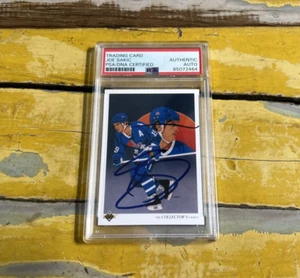 NHL Joe Sakic Autographed Signed 1990-91 Upper Deck Check. Card #301 PSA Slab - Picture 1 of 7