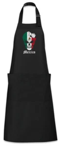 Mexico Football Skull I Kochschürze Grillschürze mexican Soccer Flag World - Picture 1 of 1