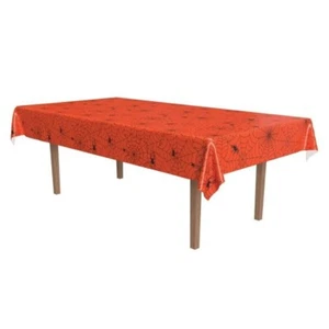 Beistle Halloween Spider Web Plastic Rectangle 54x108in Tablecloth Table Cover - Picture 1 of 6