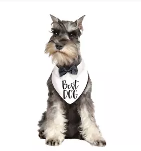 Best Dog Bandana Bow Tie Collar Tuxedo Wedding Clothes Costume Outfit Pet Medium - Picture 1 of 5