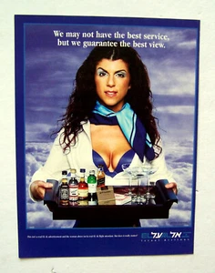 EL-AL AIRLINES 2004 Anzeige - Beautidul Stewardess Servierschnaps (2 Anzeigen) - Bild 1 von 2