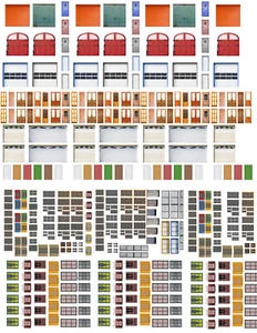 N Scale Doors and Windows Model Train Scenery Sheets – Five 8.5x11 Sheets - Picture 1 of 4