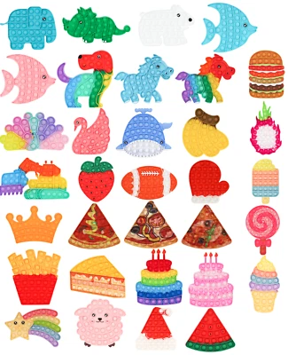 Pop it Push it Push Pop Fidget Toy Bubble sensorisches Spielzeug für Kinder Neu!