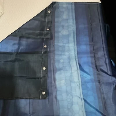 2 Nuevas Cortinas de Ducha Color Azul 1 Juego de Anillos Blancos  Foto 1 de 4