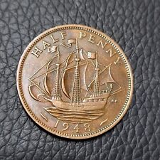 1948 Great Britain Half Penny Coin