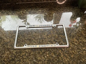 Vintage Ried & Johnson Port Angeles License Plate Frame Metal - Picture 1 of 9