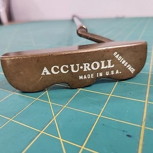 Accu-Roll Radius Face Brass Blade Putter Golf Club RH 35" Offset Steel Shaft USA - Picture 1 of 20
