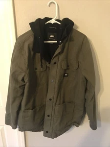 VANS OFF THE WALL DRILL CHORE COAT MTE ISOLIERT, KAPUZE MIT REISSVERSCHLUSS.  HERREN GR: L - Bild 1 von 4