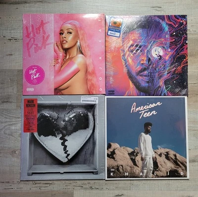 Lot of 4 Vinyl Records Doja Cat Kid Cudi Khalid Mark Ronson Funk Hip Hop Pop Rap — 第 1/2 张图片