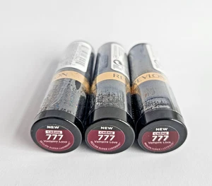 3 PACK Revlon Super Lustrous Lipstick 777 VAMPIRE LOVE, Creme Finish New, SEALED - Picture 1 of 7