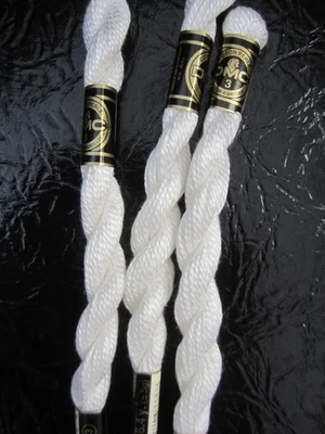 DMC Cotton Perle #3 "BLANC"  Classic White Embroidery Floss Thread 15.4 yards - Image 1 of 2