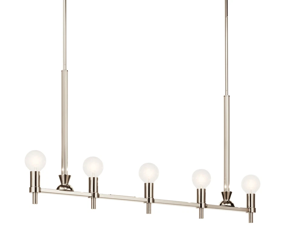 Kichler 52425 Torvee 5 Light 41"W Linear Chandelier - Red - Image 1 of 4