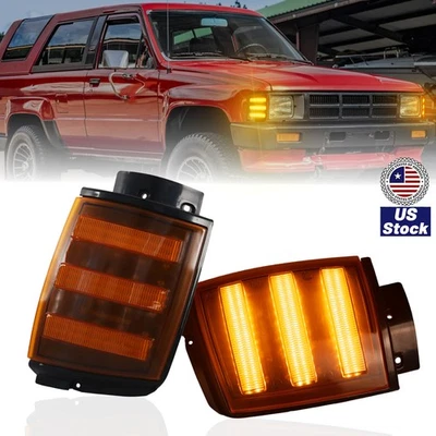 LED Front Corner Light Side Marker Lamps For Toyota 4Runner 1984-89 Pickup 84-86 - Image 1 of 4