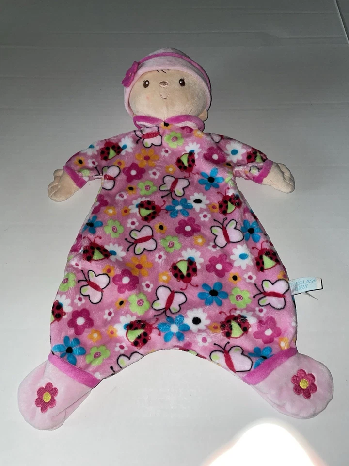 DOUGLAS BABY CUDDLE TOYS ROSA MARIPOSA FLORES MUÑECA SEGURIDAD LOVEY B3 Foto 1 de 1