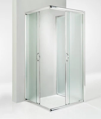 Box doccia 60x60x60 cm 3 lati porta scorrevole opaco - Immagine 1 di 4