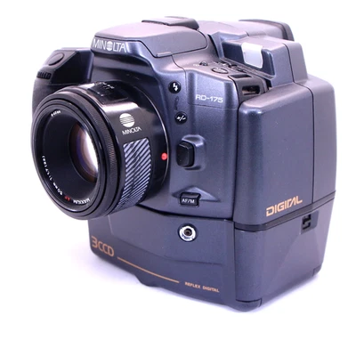 Minolta RD-175 3CCD DSLR-Digitalkamera mit Maxxum 50mm 1.7 AF Objektiv funkti... - Bild 1 von 4