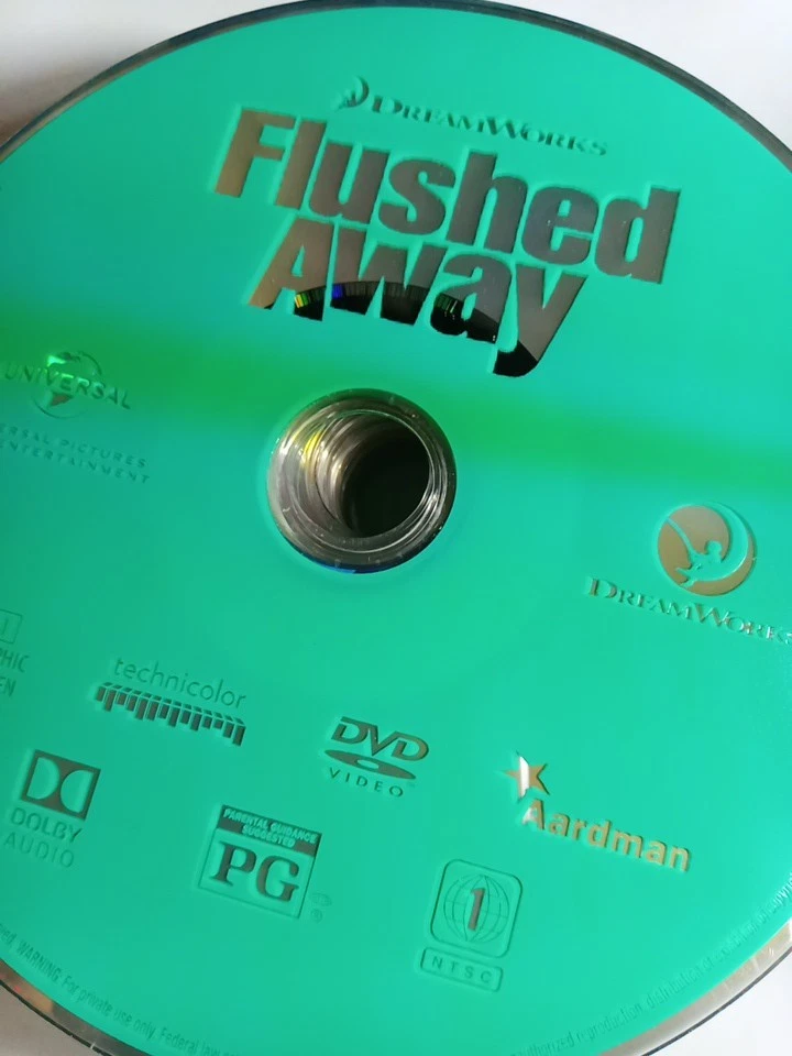 FLUSHED AWAY DVD DISC ONLY USED TESTED FREESHIP NOTRACKING Foto 1 de 1