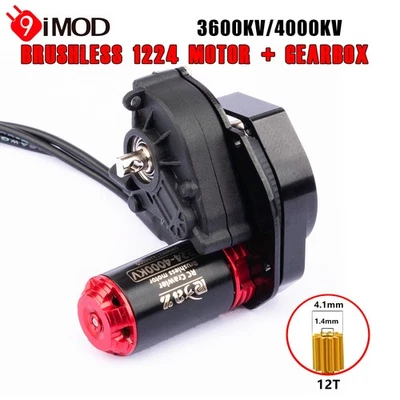 RC 1224 Brushless Outrunner Motor 4000kv 3600KV & Gearbox For RC Car Axial SCX24 - Image 1 of 4