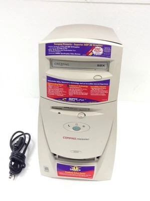 Vintage Compaq Presario 5220 Amd-K6-2 Computer 192MB,Super Disk Drive 1.44MB CD - Image 1 of 4