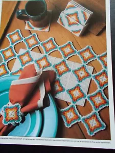 Santa Fe Diamonds Plastic Canvas Pattern -1995 Annie's 3 pc. Set - Picture 1 of 3