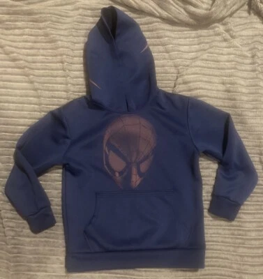 SPIDER-MAN PULLOVER HOODIE YOUTH SMALL 6/7 MARVEL COMICS Sweatshirt Used Hero - Image 1 of 4