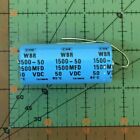 1500Uf 50V Cornell Dubilier Axial Capacitor Wbr1500-50 Industrial Grade Cde 10Pc