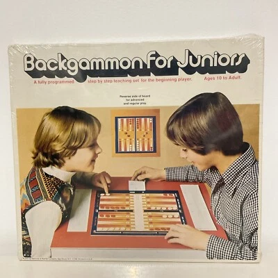 1977 Vintage Backgammon For Juniors Board Game Factory Sealed S&R Games New - Image 1 of 4