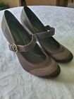 Mary Jane Womens Round Toes High Heel by Madison brown blake $69.00 Size 8.5 bea