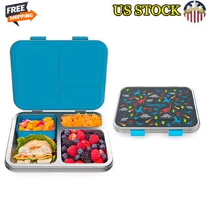 Kids Stainless Steel Prints Leak-Resistant Lunch Box Dishwasher Safe, BPA-Free - Picture 1 of 6