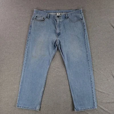 Faded Glory 40x30 Original Fit Blue Jeans Light Wash Broken In Soft Denim - Image 1 of 4