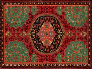 Mosaik Keramik Tafel arabisches Muster arabische Kunstdekoration Backsplash Fliese Wandbild - Bild 1 von 5