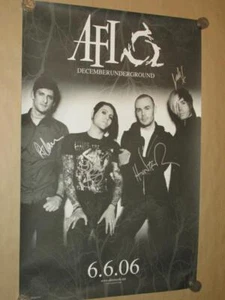 AFI - HAND SIGNED "DECEMBERUNDERGROUND" 20" X 30" RELEASE DATE POSTER - Foto 1 di 1