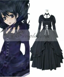 D.Gray-man Lenalee Lee Princess Black Dress Cosplay Costume E001 - Picture 1 of 5